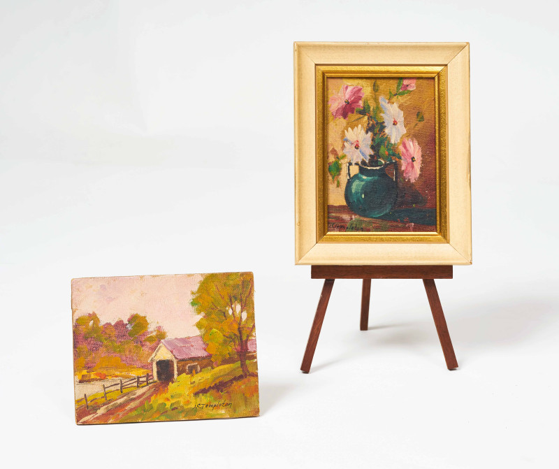 John Cowan Templeton - Group of 4 Small Still Lifes and Landscapes