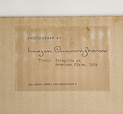 Imogen Cunningham - Alfred Stieglitz at An American Place, New York