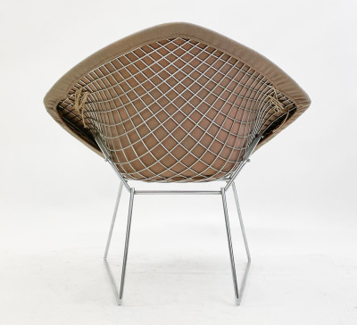 Harry Bertoia for Knoll (3) Diamond Chairs + (2) Bird Ottomans
