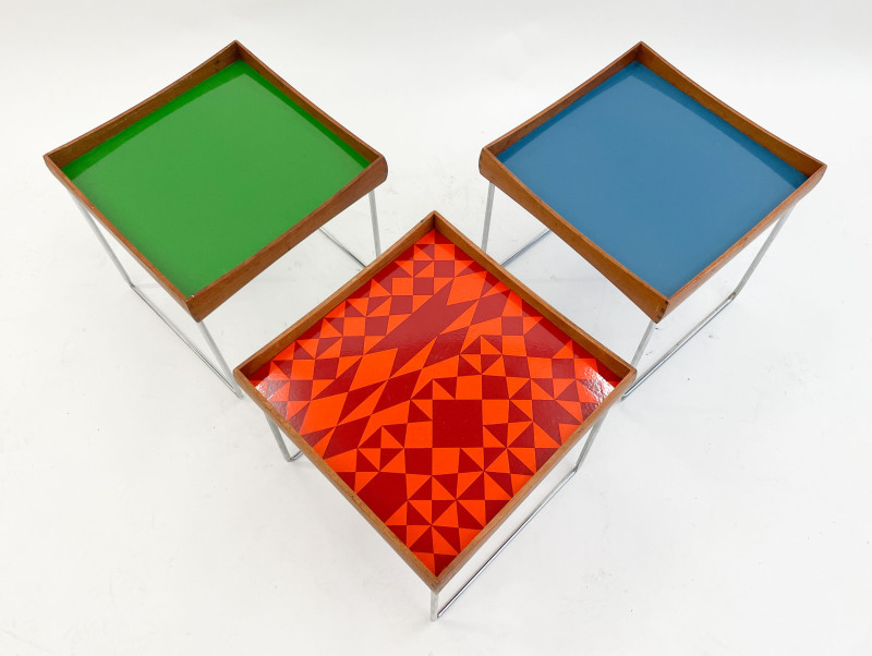 Hermann Bongard for Plus, Set of Three Conform Tray Tables