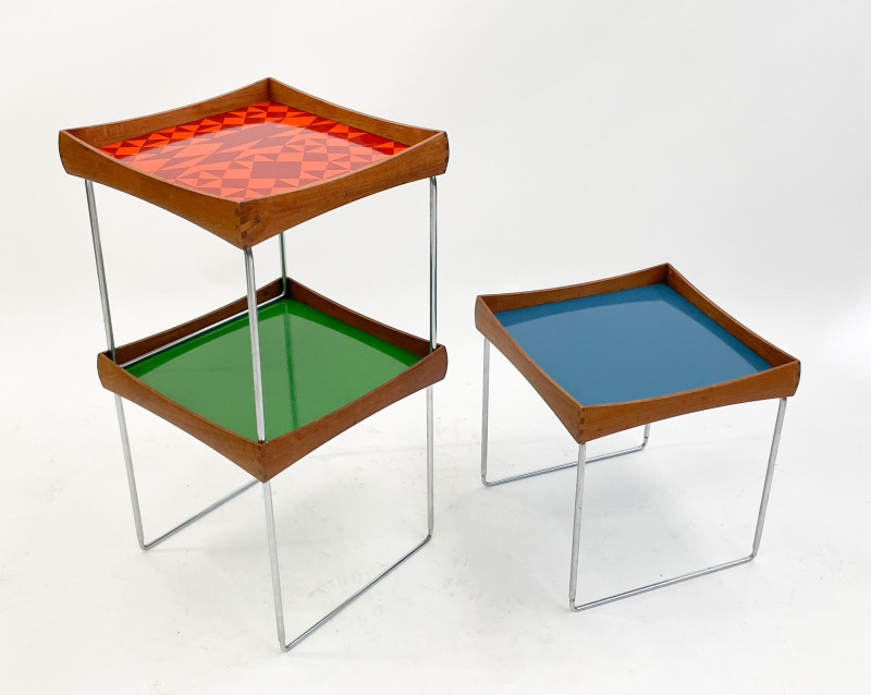 Hermann Bongard for Plus, Set of Three Conform Tray Tables