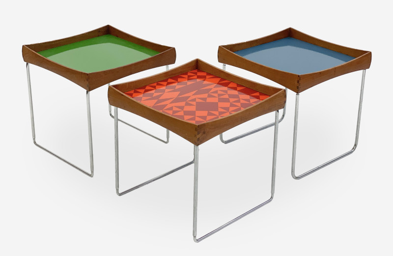Hermann Bongard for Plus, Set of Three Conform Tray Tables