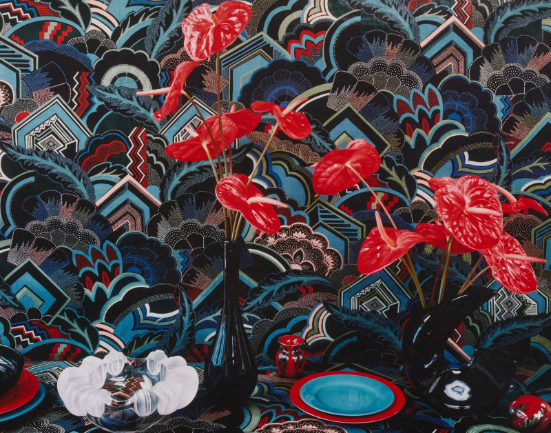 Don Worth - Anthurium Blossoms and Lalique Bowls, Mill Valley California 1985