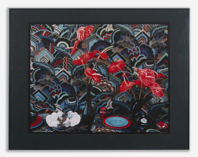 Don Worth - Anthurium Blossoms and Lalique Bowls, Mill Valley California 1985