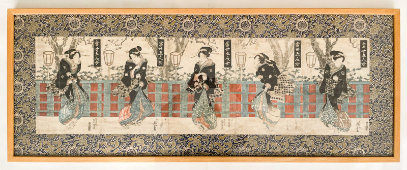 Keisai Eisen - “Modern Versions of the Five Women” (Tōsei gonin onna san 当世五人女)