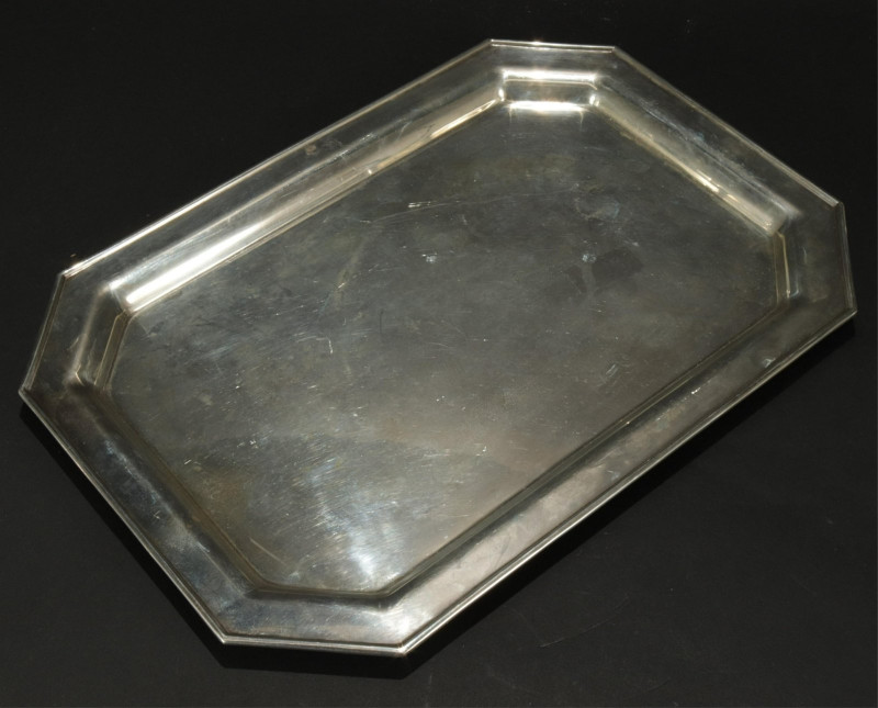Cartier Sterling Silver Art Deco Octagonal Tray