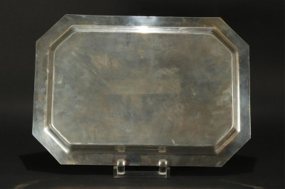 Cartier Sterling Silver Art Deco Octagonal Tray