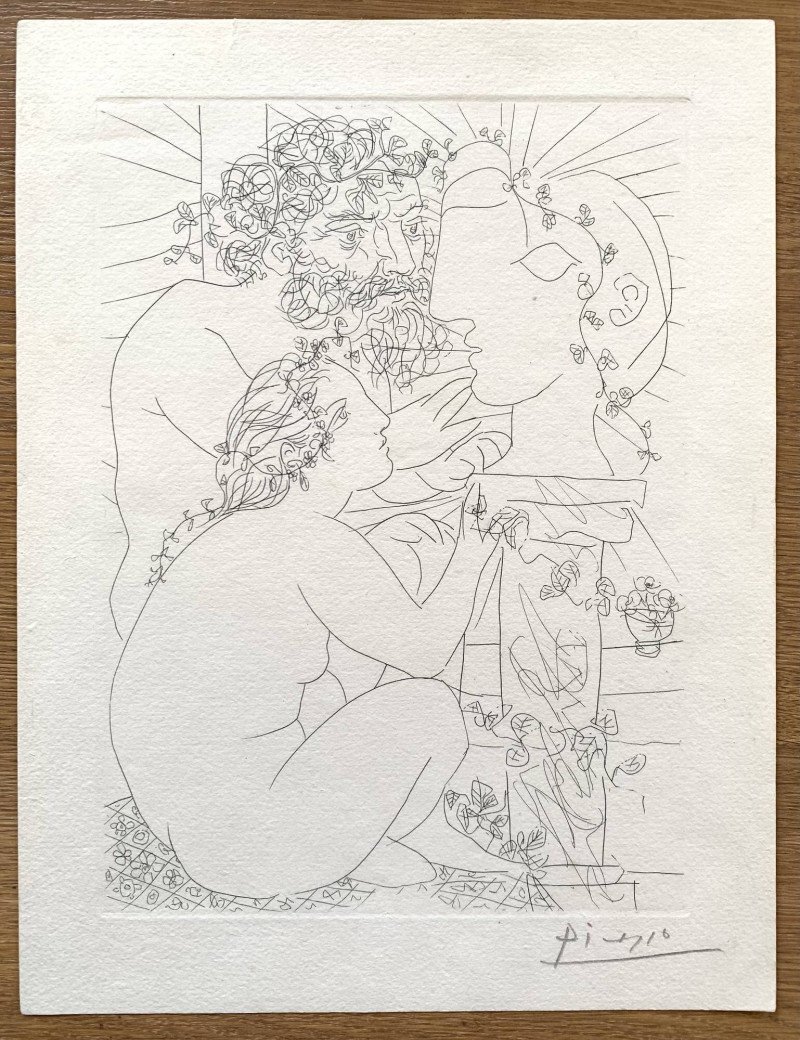 Pablo Picasso - Sculpture, Modèle accroupi et Tête sculptée, from La Suite Vollard