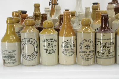 Group of Vintage Stoneware Ginger Beer Bottles
