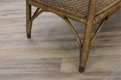 Vintage Wicker Garden/Bar Cart, E 20th C.