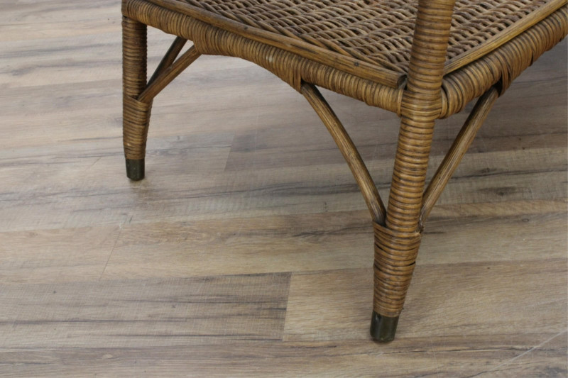 Vintage Wicker Garden/Bar Cart, E 20th C.