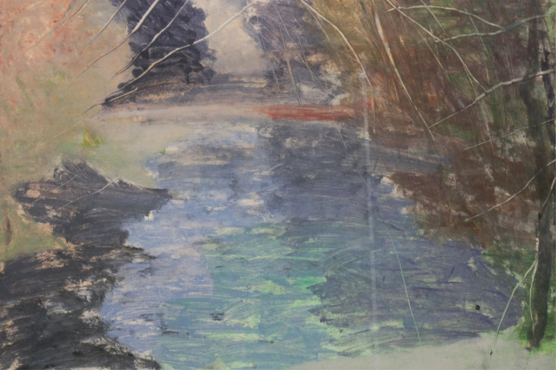 Forrest Moses, Abstract Landscape, monotype