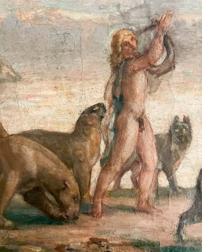 Joubert de La Mothe - Figure with Lyre Among Lions and Wolves