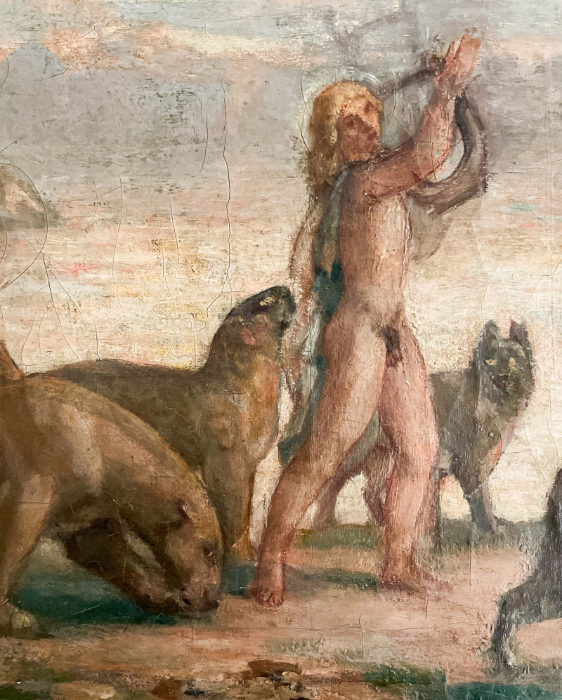 Joubert de La Mothe - Figure with Lyre Among Lions and Wolves