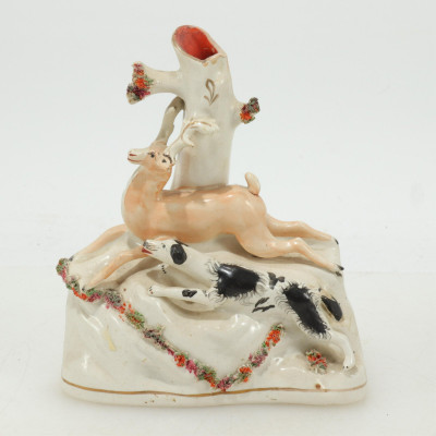 Group of 4 Staffordshire Figures with Stags