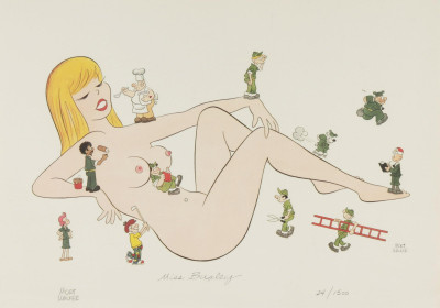 Mort Walker - Miss Buxley - color print