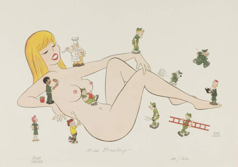 Mort Walker - Miss Buxley - color print