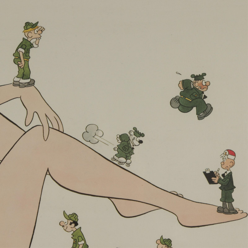 Mort Walker - Miss Buxley - color print