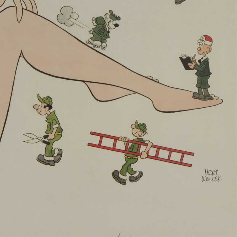 Mort Walker - Miss Buxley - color print