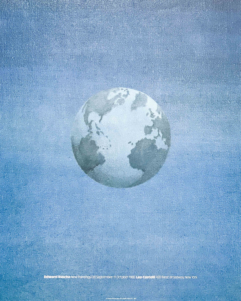 Ed Ruscha - Exhibition Poster for New Paintings, Leo Castelli