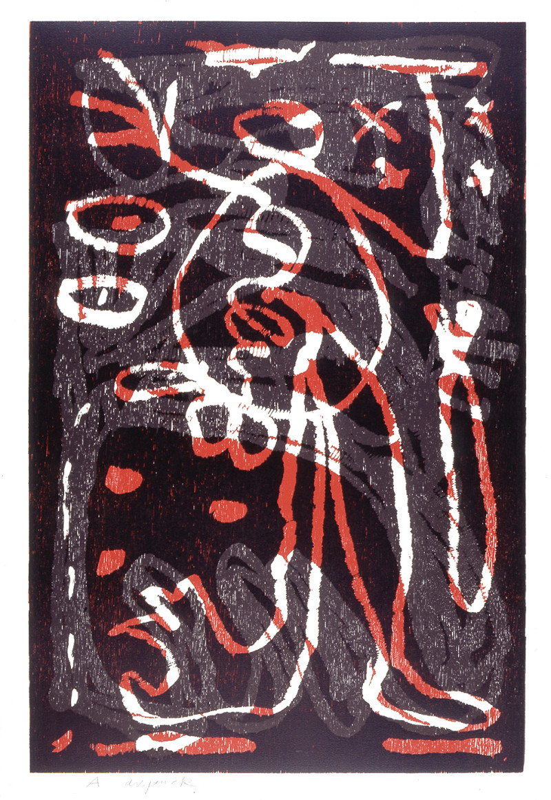 A.R. Penck - Untitled (from the portfolio &quot;The Frozen Leopard&quot; I)