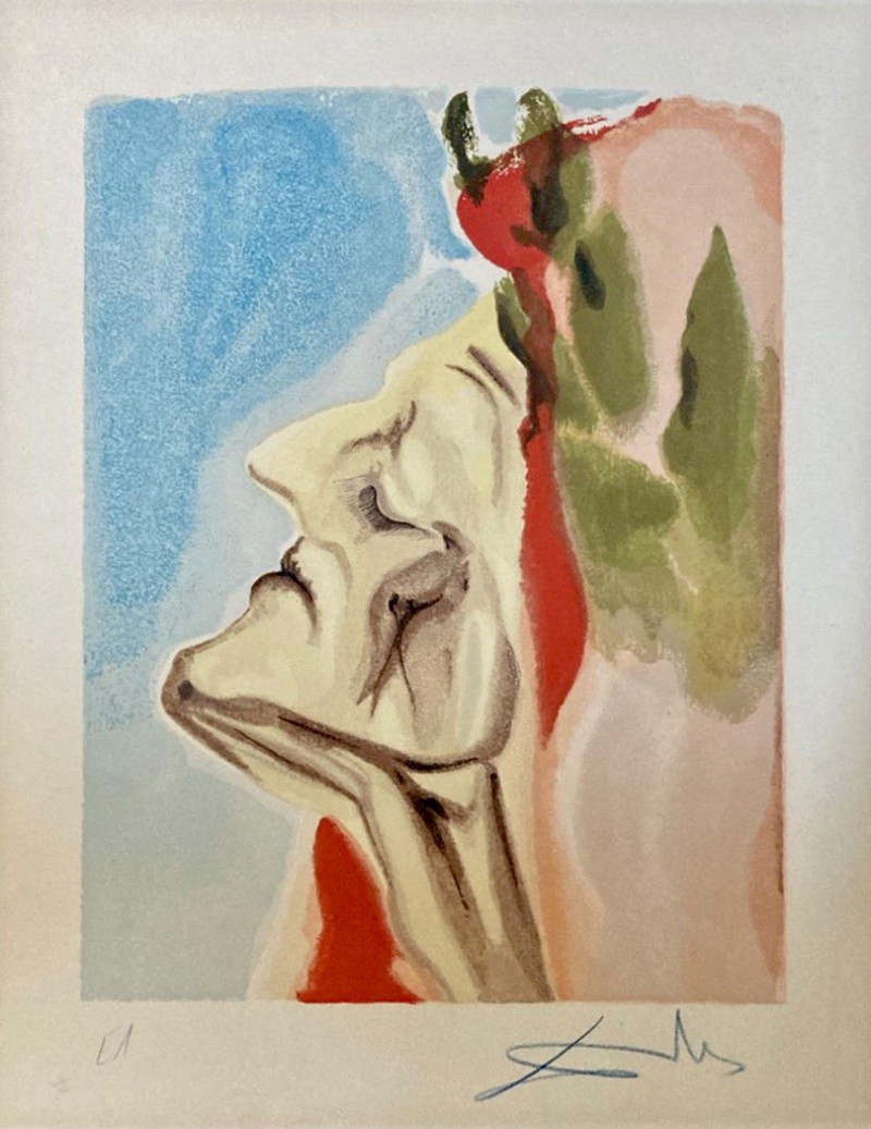 Salvador Dalí - On the Edge of the Seventh Circle (Inferno #11, The Divine Comedy)