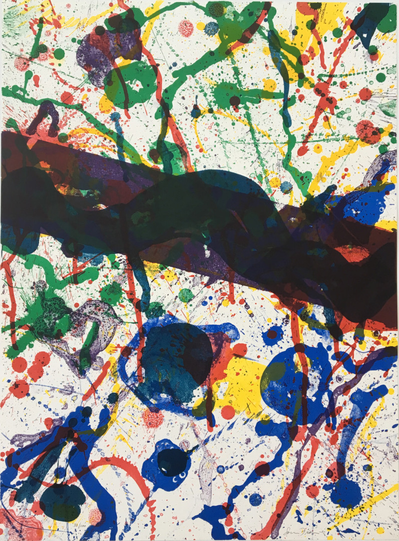 Sam Francis Untitled from Michel Waldberg Pomes dans le Ciel (line across)