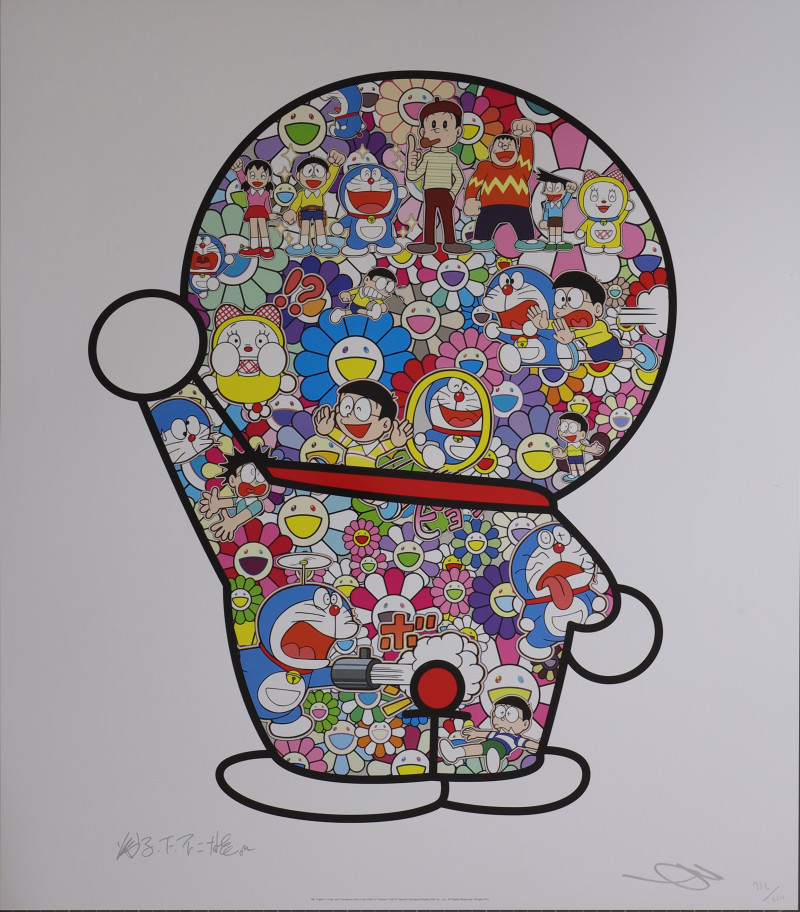 Takashi Murakami Mr Fujiko F Fujio and Doraemon Are in the Field of Flowers