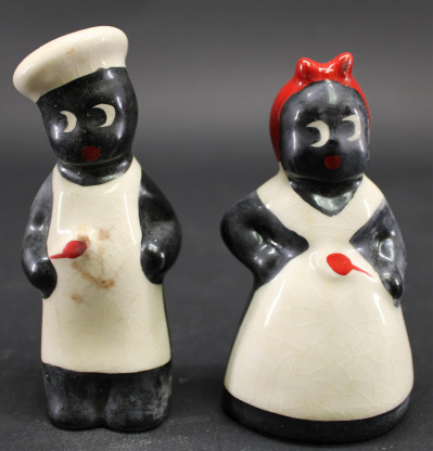 Black Americana Vintage Salt Pepper Shakers