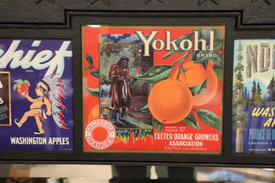 Vintage Fruit Crate Label Custom Framed Mirror