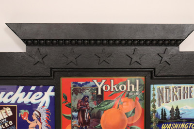 Vintage Fruit Crate Label Custom Framed Mirror