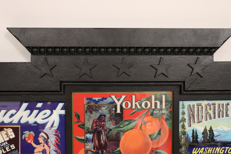 Vintage Fruit Crate Label Custom Framed Mirror