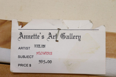 Helen, Vase of Flowers in Pastel Colors, O/C