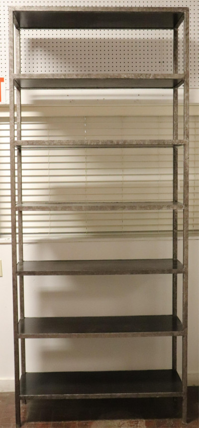 Contemporary Patinated Metal Tall Etagere