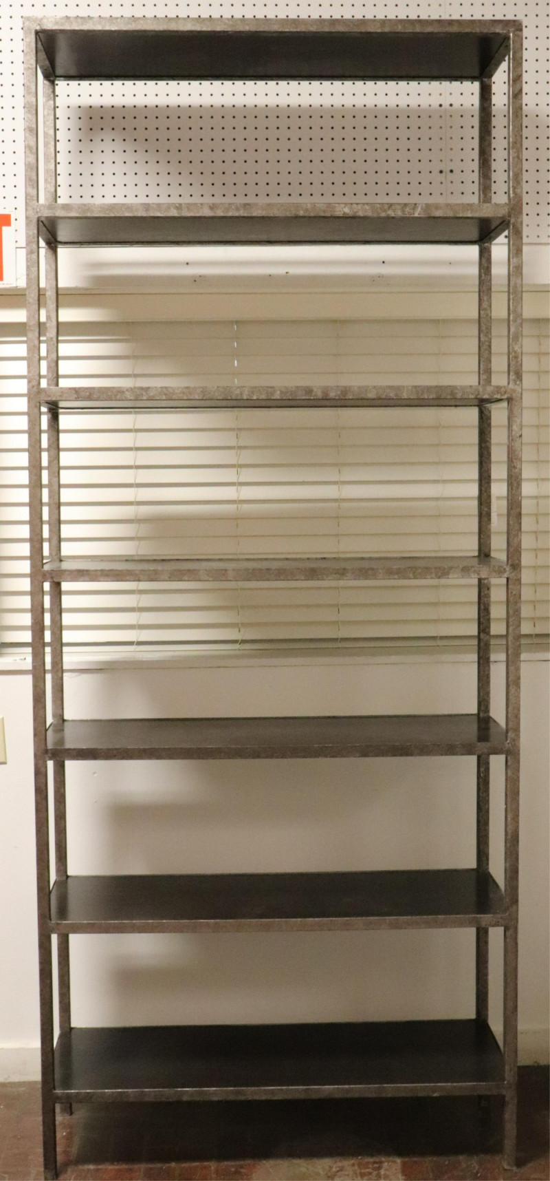 Contemporary Patinated Metal Tall Etagere