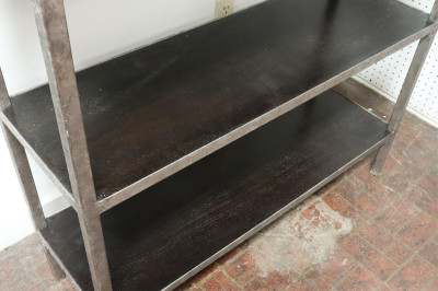 Contemporary Patinated Metal Tall Etagere