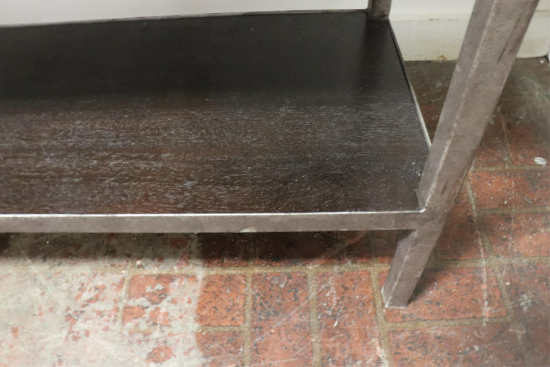 Contemporary Patinated Metal Tall Etagere