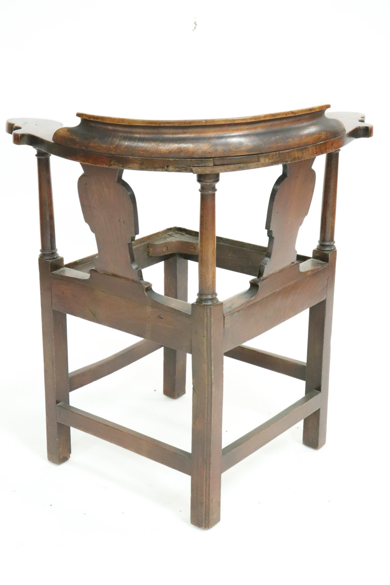 George III Mahogany Corner Chair, Late 18th C.