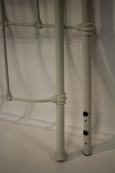 Vintage Style Painted Iron Queen Bed