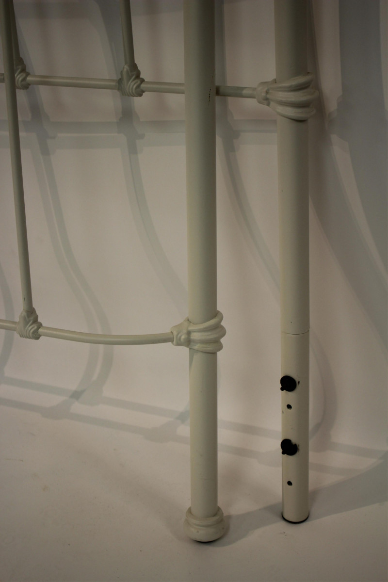 Vintage Style Painted Iron Queen Bed