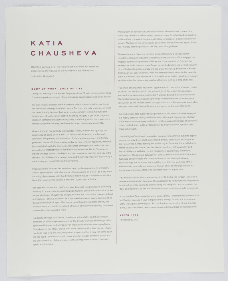 Katia Chausheva – Photographs (2009)
