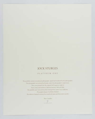 Jock Sturges – Platinum one