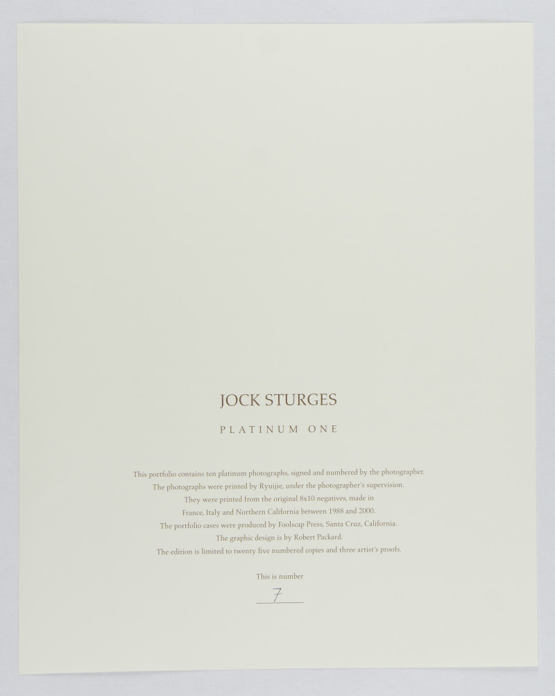 Jock Sturges – Platinum one