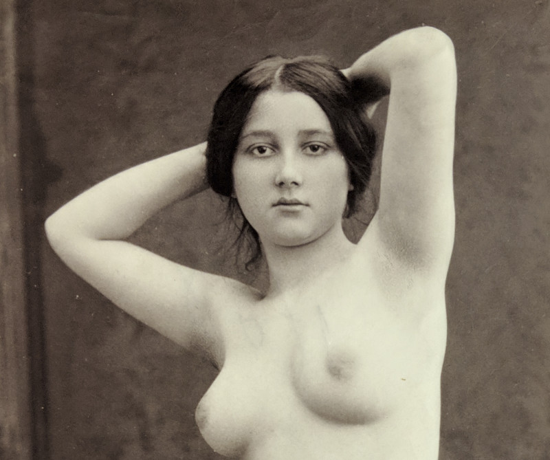 Unknown Photographer - Nude Study with Arms Raised