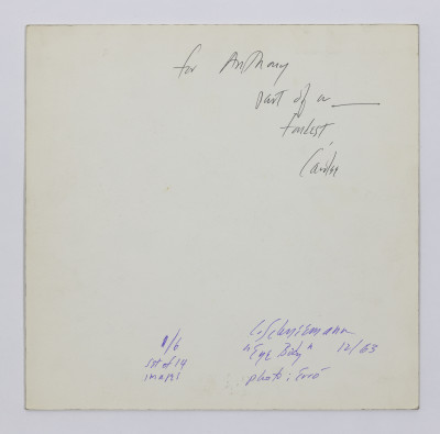 Carolee Schneeman - single standing image from Eye Body