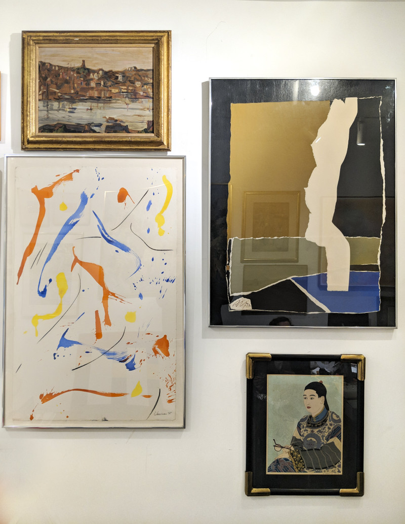 Paul Jacoulet - A set of four prints: LA CHENILLE VERTE &apos;COREE&apos; , &quot;Le Fils qui Vient de Perdre son Pere&quot;,&quot;Les Deus Freres&quot;, &quot;Le Mandarin Aux Lunettes&quot;