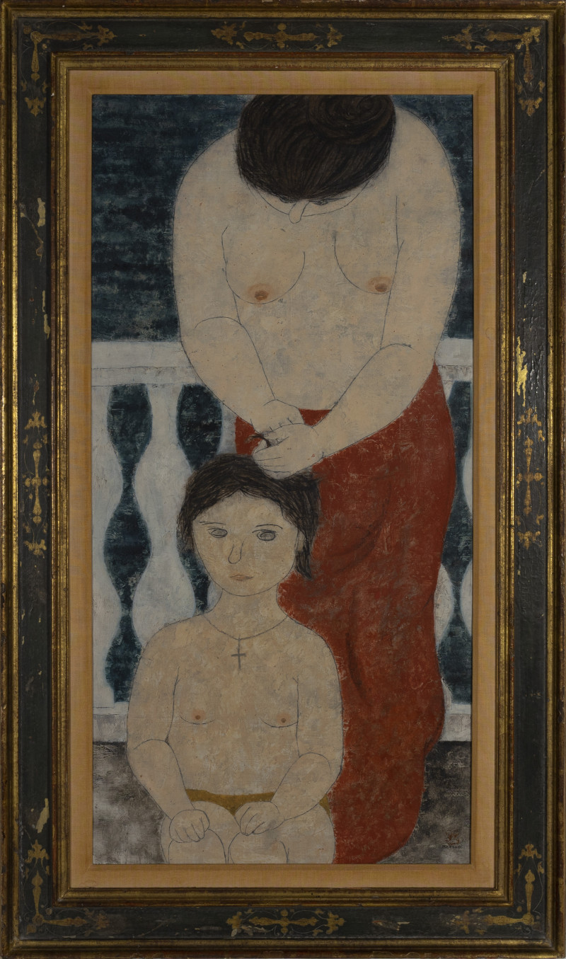 Fumiko Matsuda - Two Female figures, a young girl and an older woman