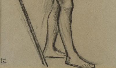 Ludwig von Hofmann - Nude Boy drawing