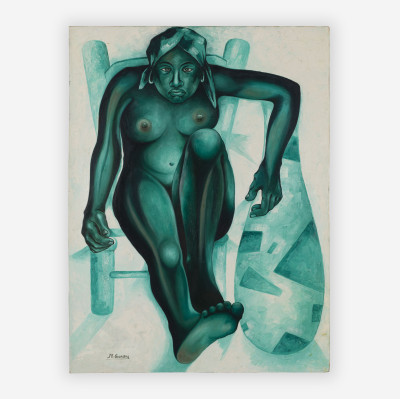 Image for Lot Jacques-Enguerrand Gourgue - Untitled (Seated Nude)