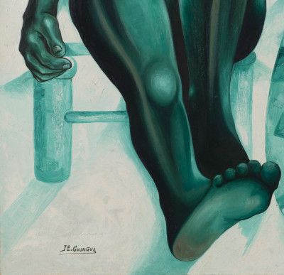 Jacques-Enguerrand Gourgue - Untitled (Seated Nude)